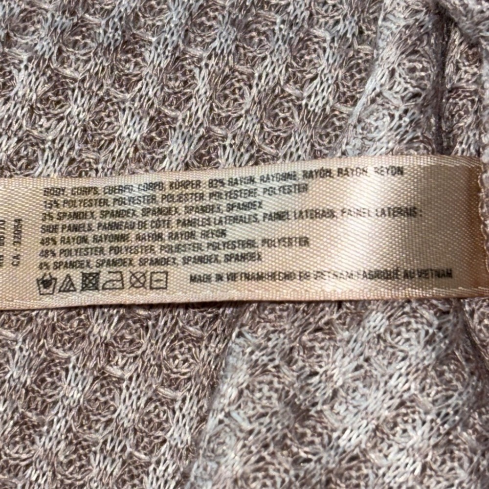 Anthropologie Saturday Sunday Womens Wendy Waffle Knit Ruffle Long Sleeve Top S - Picture 7 of 8
